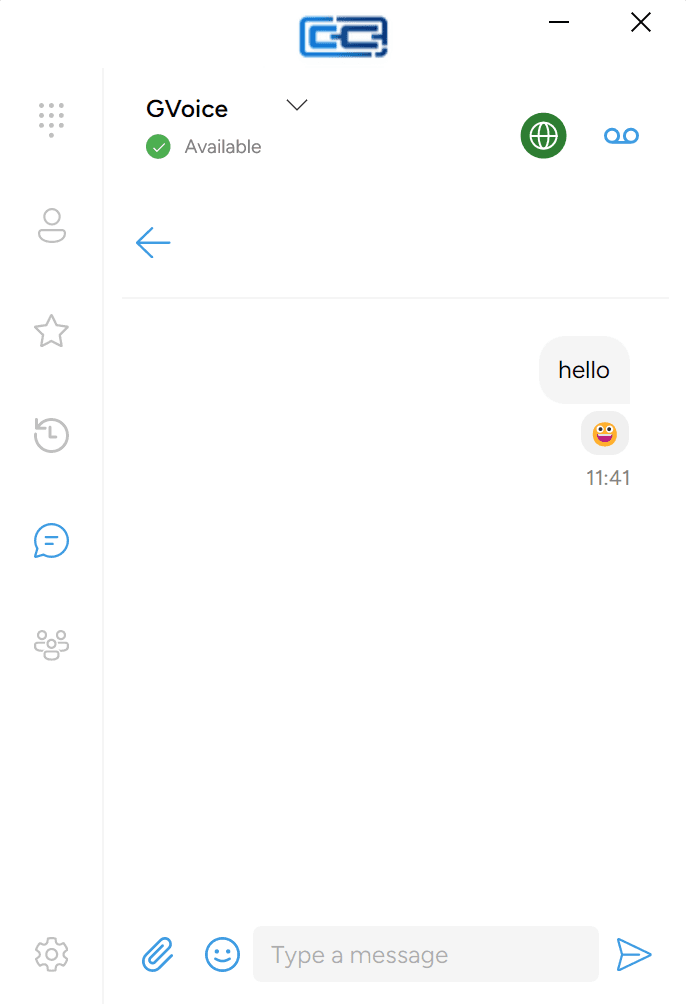The reaction chip shown under the message in the conversation