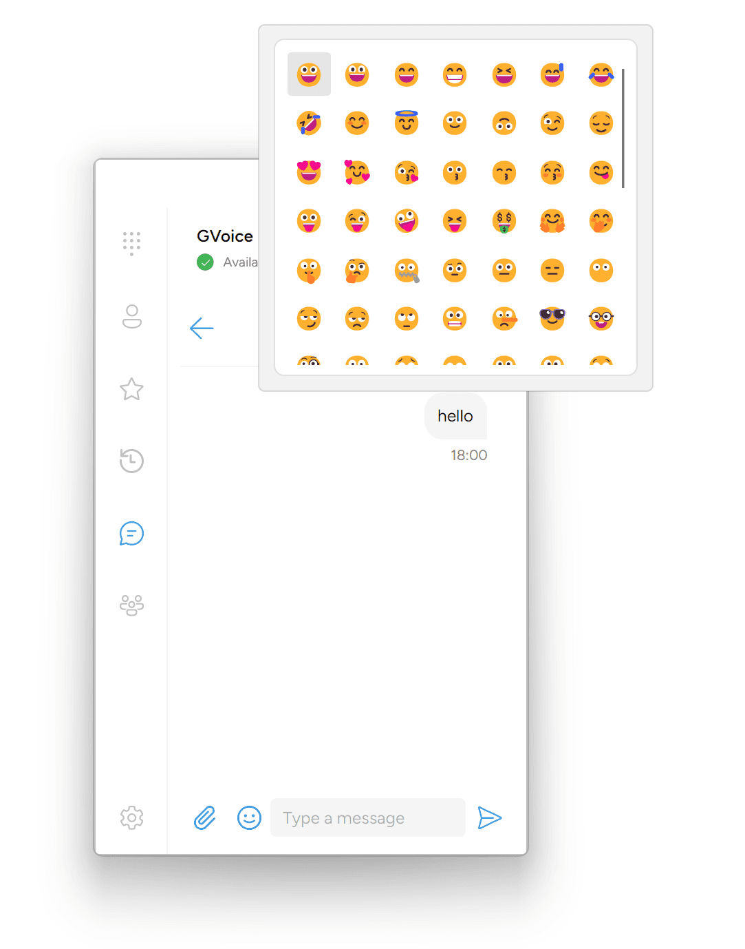 An emoji reaction chip under the message after selecting one