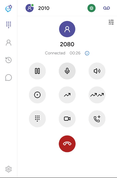 Connected desktop call and call controls