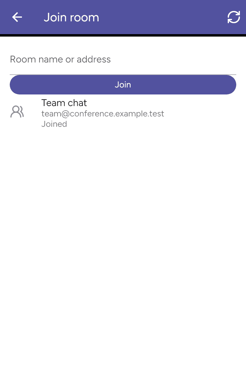 Room directory and address field