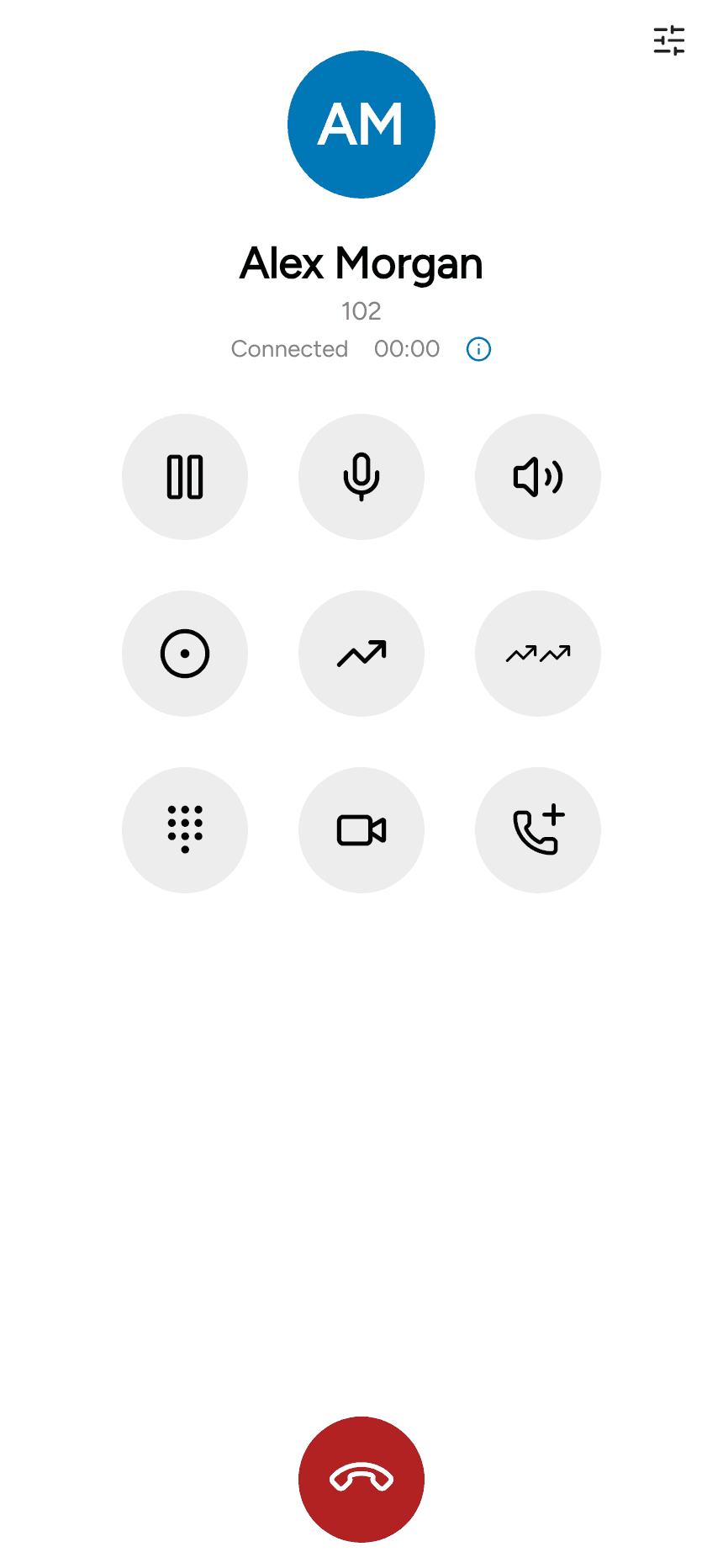 Connected call and Add call control