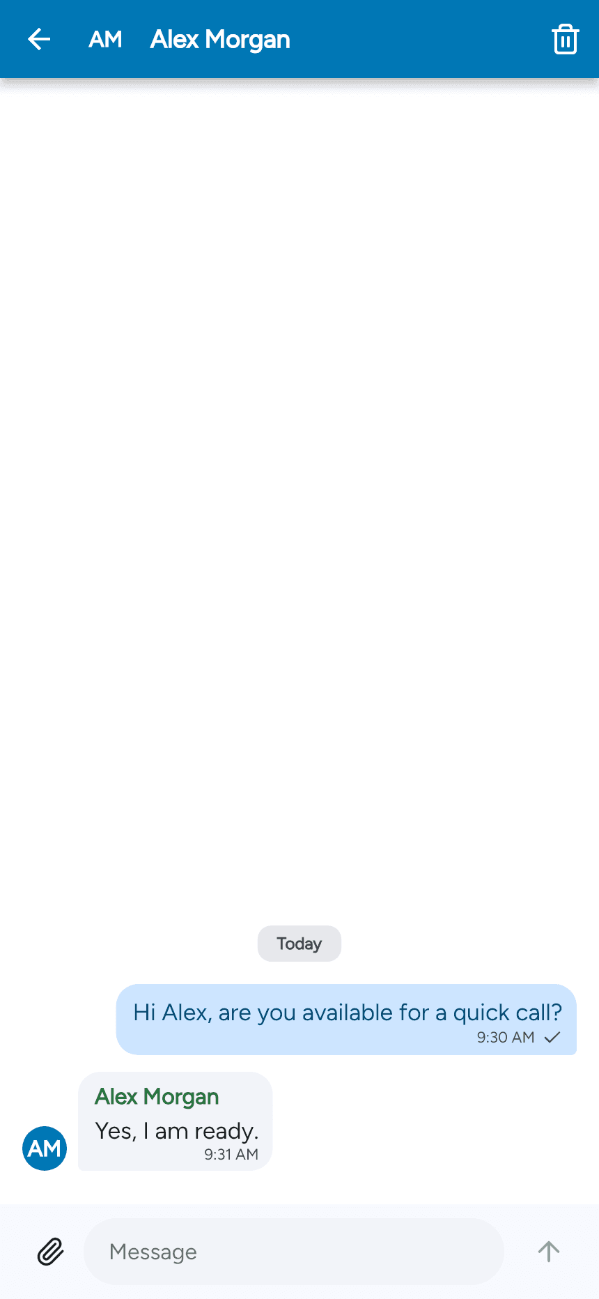 Example instant-message conversation