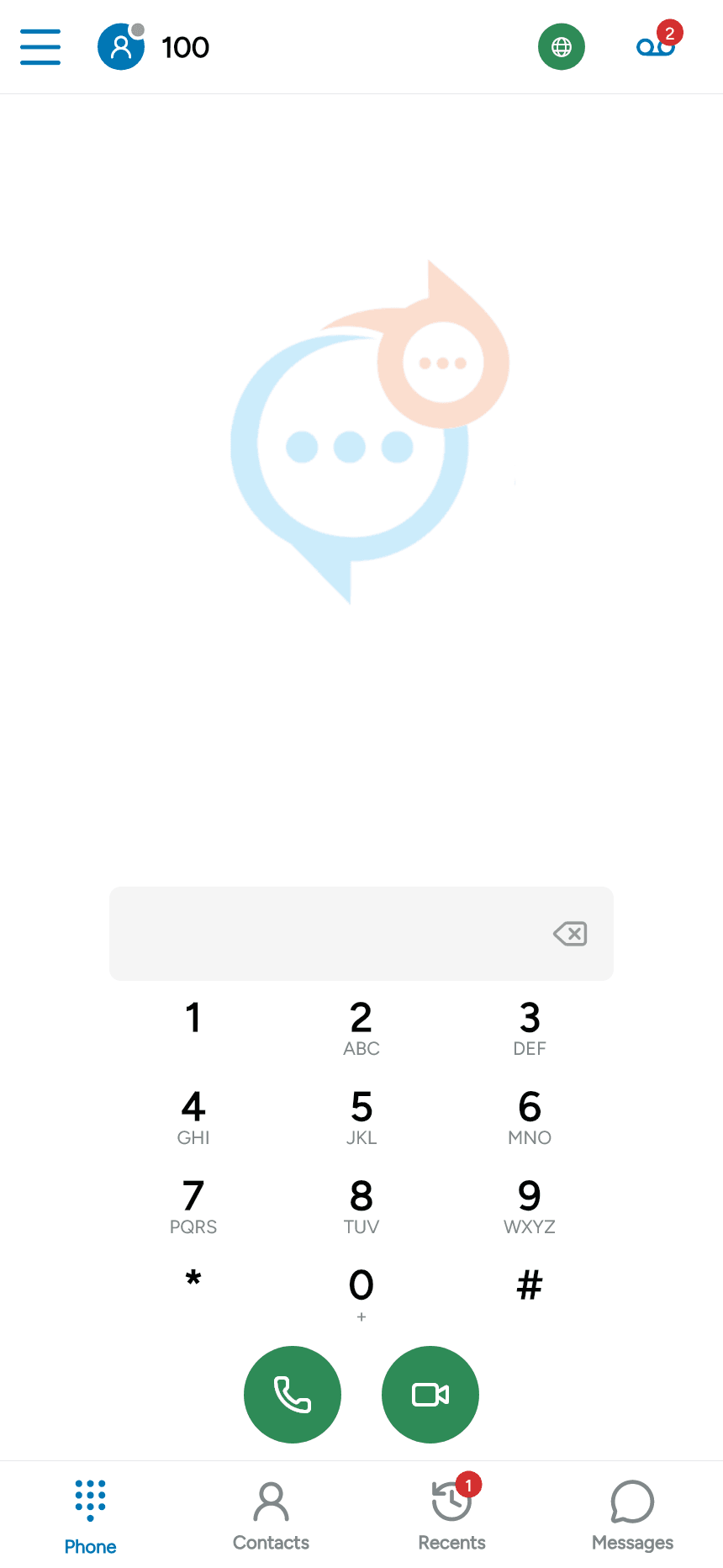 Mobile phone dialpad