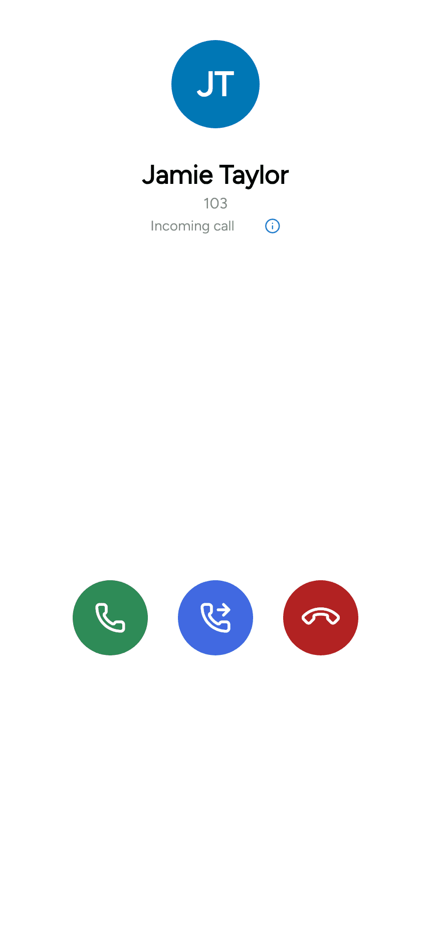 Current in-app incoming-call controls