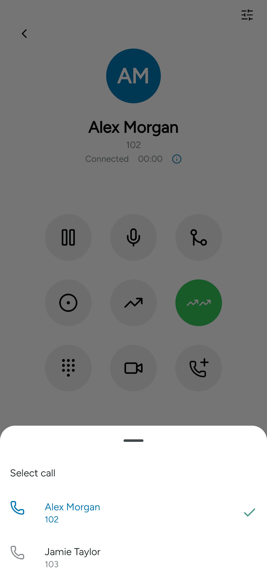 Call selector