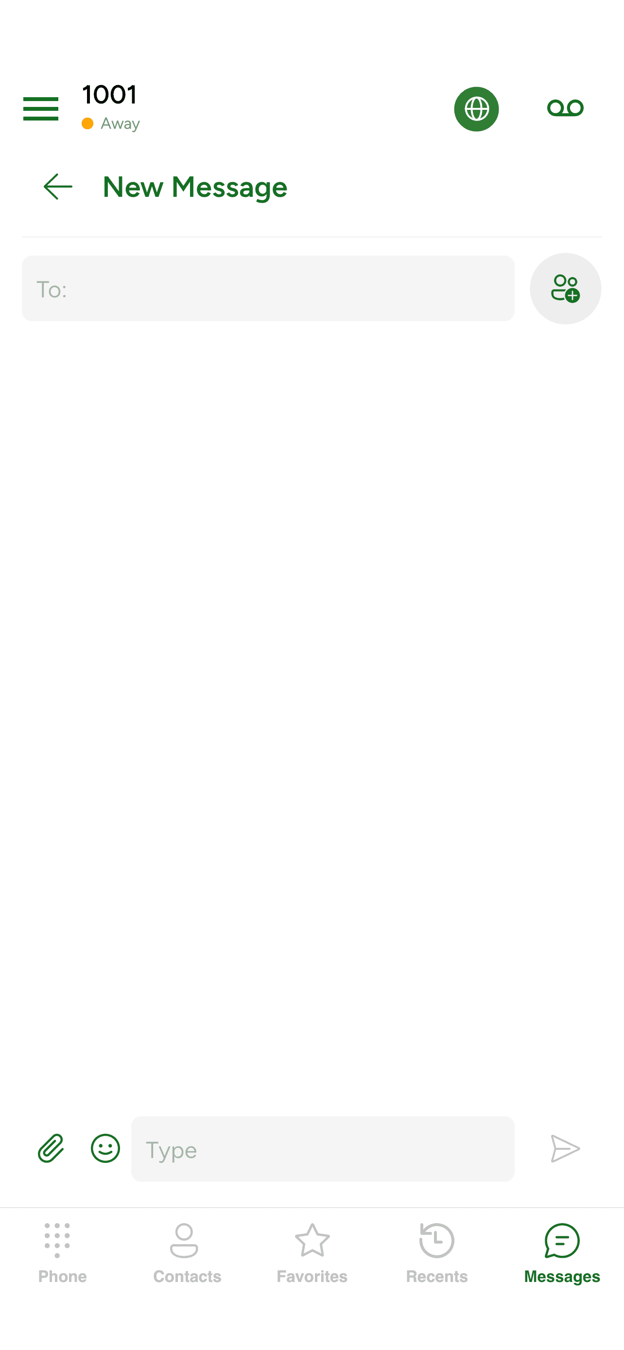 The people-add icon next to the To: box on the New IM page