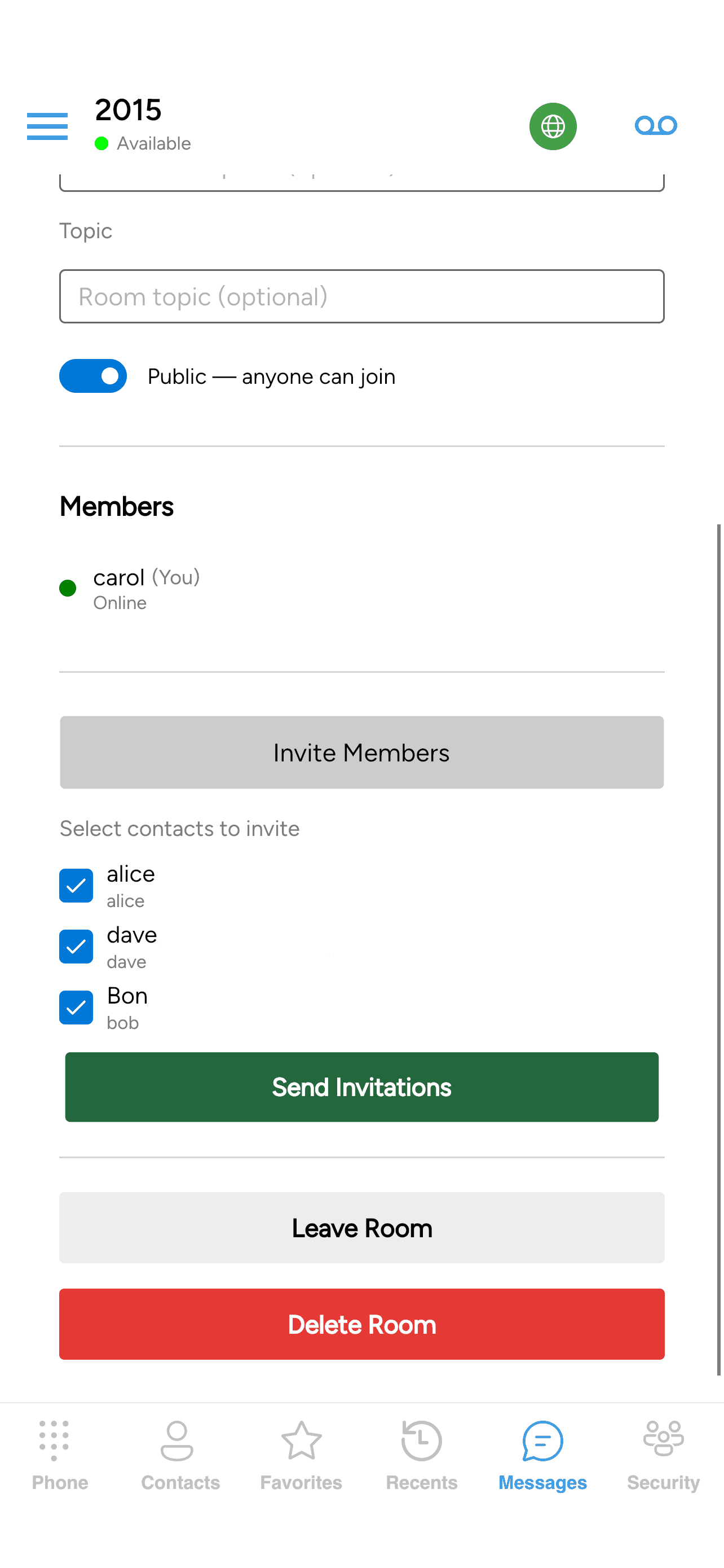 The Send Invitations button after picking buddies