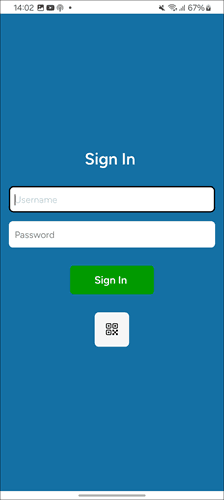 Mobile softphone initial sign-in screen with Provider ID and Password fields